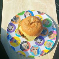 if you can, bring your own plate to avoid waste :-) at Round House Burger in Stuttgart