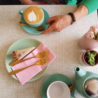 Salted Caramel and coffee at Rawnchy in Glasgow