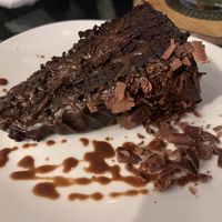 Portion de torta vegans (Chocolate mud cake)  at Prana Vegan in Arequipa