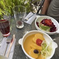 Russian stuffed avocado (with beets)   at Prana Vegan in Arequipa