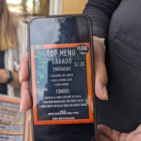 Saturday menu del dia at Prana Vegan in Arequipa