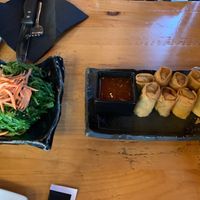 Veg spring Rolls and Seaweed Salad at Bash in Ottawa