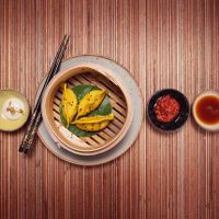 Beautiful mouthwatering DimSum creations with various vegan fillings. Fried or Steamed, so yummy :) at SomeDimSum in Hamburg