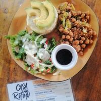 Menú del día vegano.  at Casa del Ritmo in Santa Marta