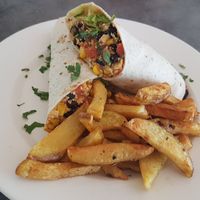 Tofu burrito. at Casa del Ritmo in Santa Marta