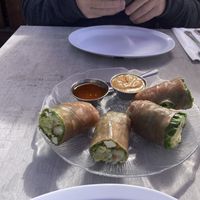 Spring rolls were softer than i imagined #Veganuary at Plumeria in Encinitas