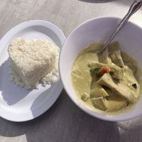 Green curry with bamboo hearts  #Veganuary at Plumeria in Encinitas