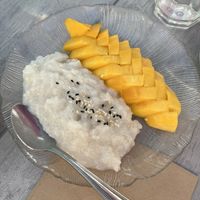 Mango sticky rice  at Plumeria in Encinitas