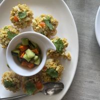 Flower cups  at Plumeria in Encinitas