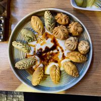 Mixed fried vegan platter at Mr.Dumpling in Istanbul