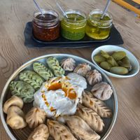 The vegan mix  at Mr.Dumpling in Istanbul