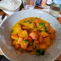 Sweetpotato curry at Treibhaus in Hannover