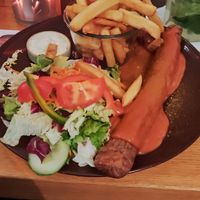 Vegan currywurst at Treibhaus in Hannover