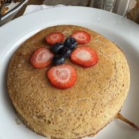 vegan & gluten free pancakes 😚  at Cafe Berlin in San Juan