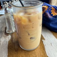 iced coffee w/ oat milk 😉  at Cafe Berlin in San Juan