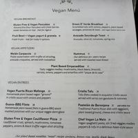 December 2025 menu   at Cafe Berlin in San Juan