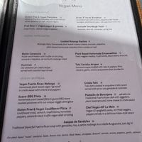 Dedicated Vegan Menu  at Cafe Berlin in San Juan