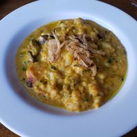 Rissoto de vegetales y queso vegano. at Cafe Berlin in San Juan