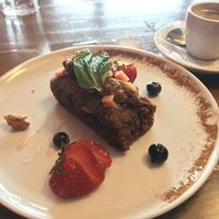 An amazing carrot cake! at Cafe Berlin in San Juan