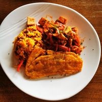 Criolli Tofu at Cafe Berlin in San Juan