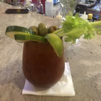 Vegan Bloody Mary at Cafe Berlin in San Juan