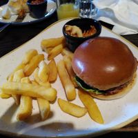 Burger and chips (January 2025) at The Starling Cloud in Aberystwyth