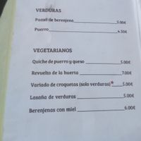 Vegetarian options at Mesón Rural Iptuci in Prado Del Rey