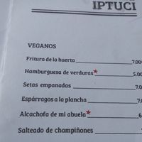 Vegan options at Mesón Rural Iptuci in Prado Del Rey