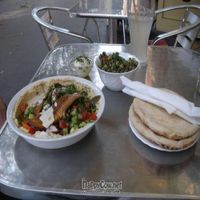 Lunch at Hummus Bar at Hummus Bar Vegetarian in Budapest