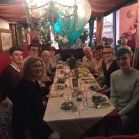 Beautiful decor enough room for big tables  at Richmond Tea Rooms in Manchester