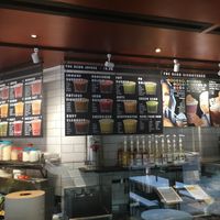 Wall menu at The Bean in New York City