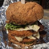 Double stacked chikn sandwich at Next Level Burger - Austin in Austin