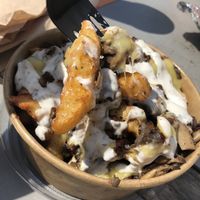 Mushroom cheez fries at Next Level Burger - Austin in Austin