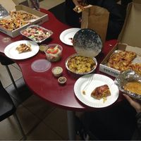 Pizza, lasagne, salads, dips, garlic bread.  at Vegan Pizza House in Surrey
