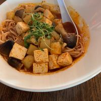 Tofu boat noodle soup  at Poki Poblano in Albuquerque