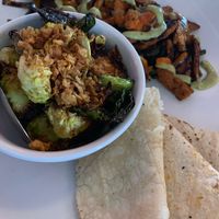 Brussels sprouts and asada tacos at Poki Poblano in Albuquerque