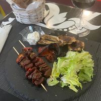 Vegan skewer as lunch/spiedino vegan per pranzo  at Su per Giù in Rome