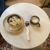 Pudding with raisins and dates   at Avit in Athens