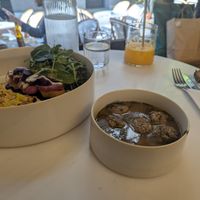 Soup and salad at Avit in Athens