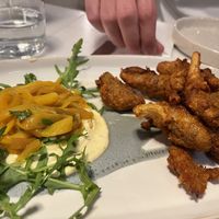 “Calamari” mushroom with mango salad  at Avit in Athens
