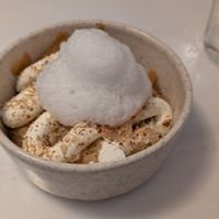 Baklava cheesecake

Assorted nuts, rose cream cheese, mixed nut butter creams, rose water foam at Avit in Athens