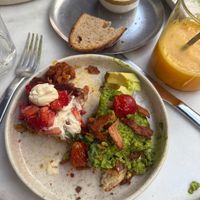 Shared the french toast and tofu scramble with my husband at Avit in Athens