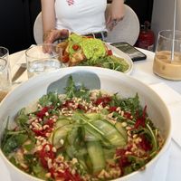 Hummus salad & scrambled tofu  at Avit in Athens