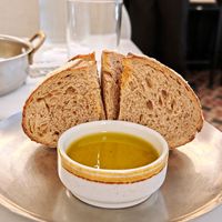 Bread with olive oil at Avit in Athens