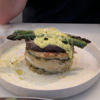 Steak with potato gratin at Avit in Athens