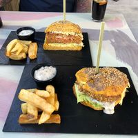 Burger with Truffle Mayo at Avit in Athens