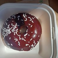 Chocolate dip at Darkside Donuts in Saskatoon