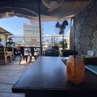 juice + view  at French Creperie and Bar in Pokhara