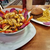 Salad and burger #Veganuary at Fat Boys in Goreme
