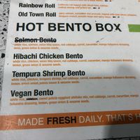  Vegan Bento option  at PDX - Hissho Sushi in Portland